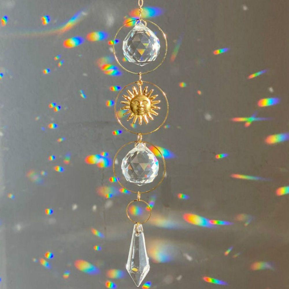 Mặt Dây Treo Tường Hình Mặt Trời Nhiều Màu Trang Trí Nhà Cửa