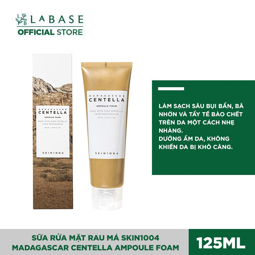 [Hàng bán nhập khẩu chính hãng] Sữa rửa mặt Rau má Skin1004 Madagascar Centella Ampoule Foam 125ml (0144)