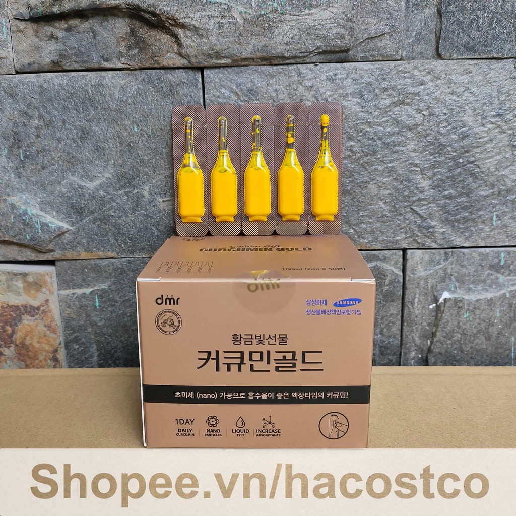 Nước Uống Công Nghệ Nano Curcumin Gold 50 ống - Nano Golden Gift Curcumin Gold - 100ml | BigBuy360 - bigbuy360.vn
