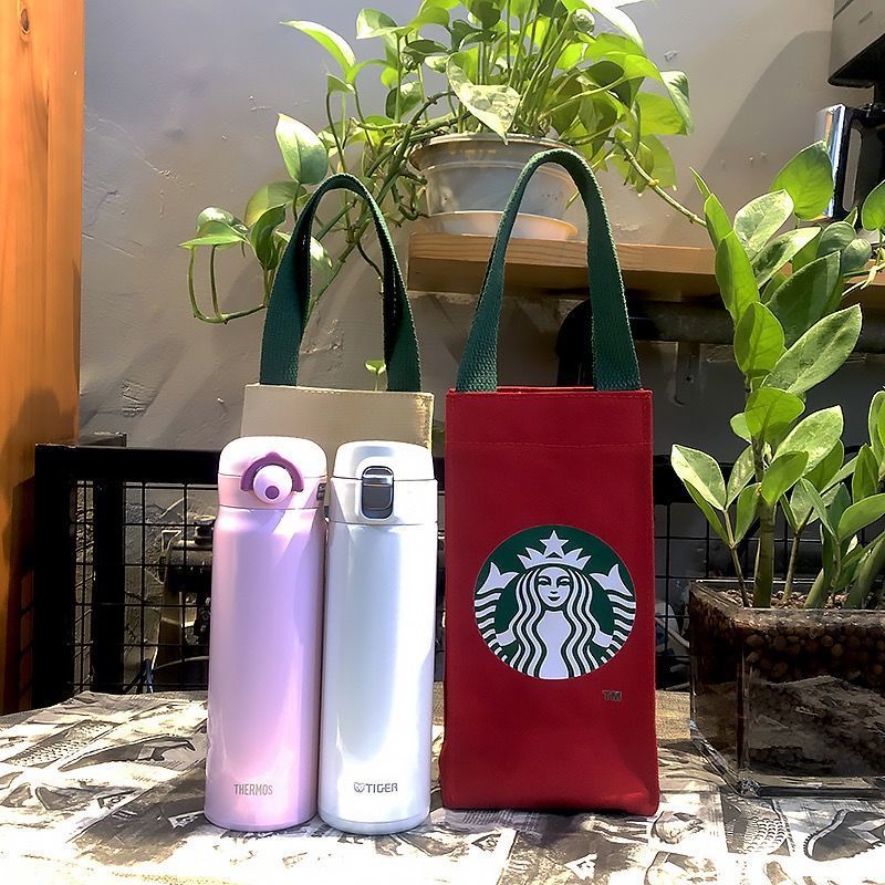 Bình Giữ Nhiệt Cao Cấp Starbucks Nước Vải Canvas Túi Đựng Bình Nước Giữ Nhiệt Cốc Nước Túi Bẩn Thanh Lý Túi Dã Ngoại/Đi Chơi/Chuyến