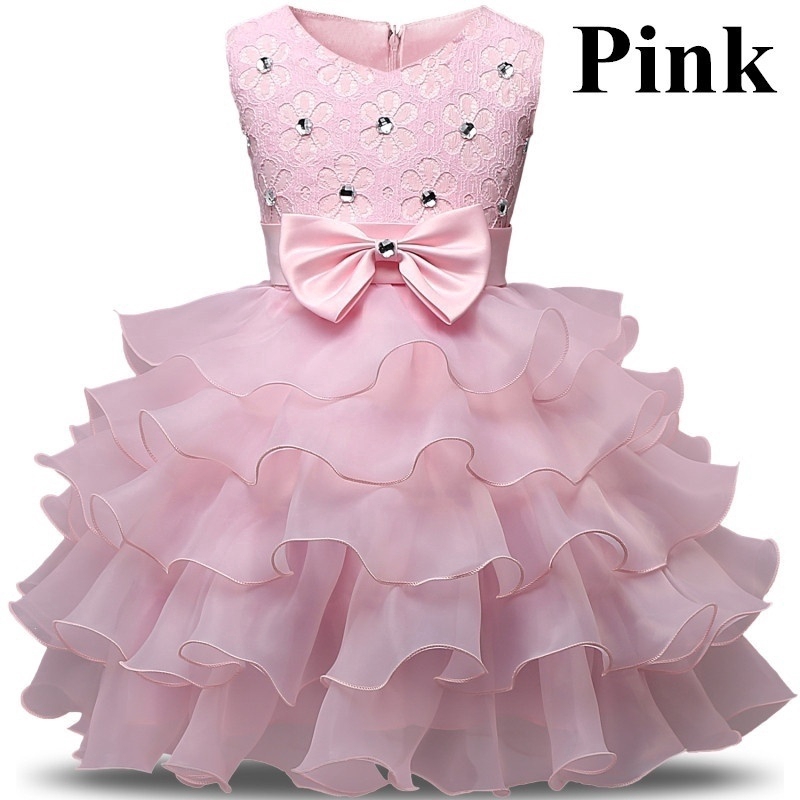 Đầm công chúa thiết kế màu trơn xinh xắn cho bé gái NNJXD