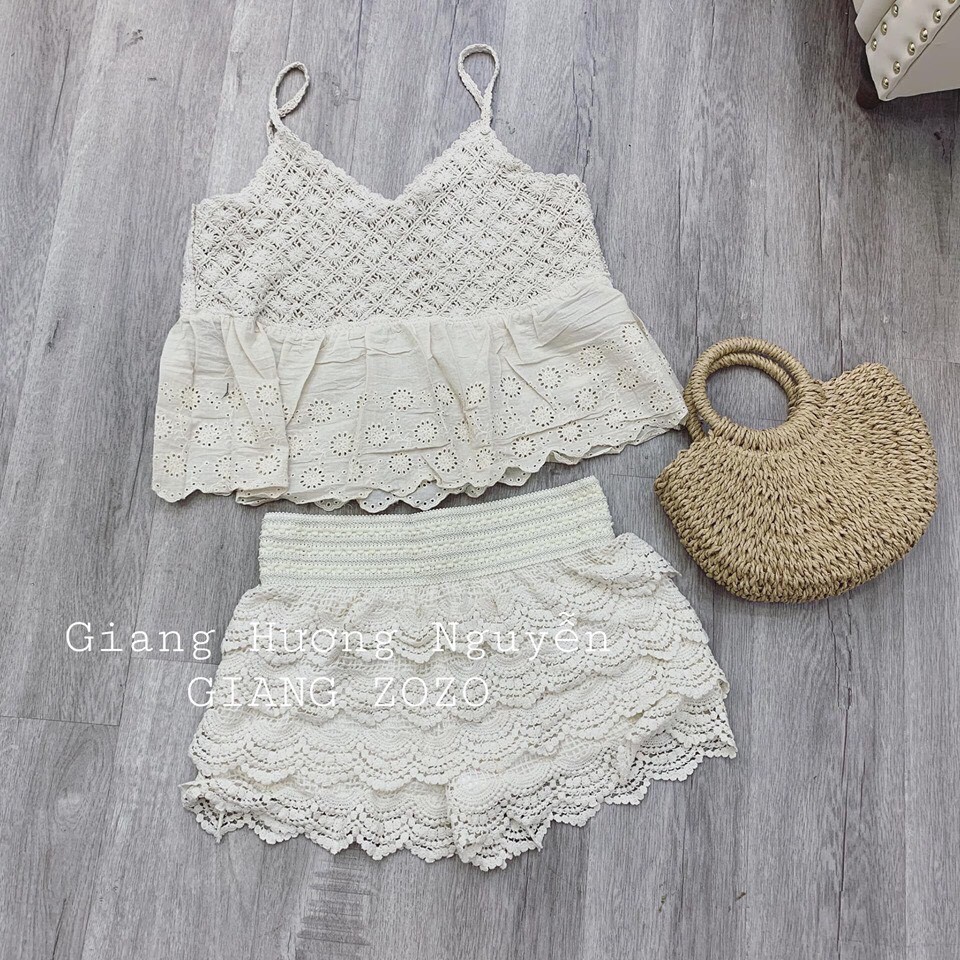 Áo 2 Dây Ren Và Quần Siêu Hot ( Có Bán Riêng Quần Và Áo )_Xưởng May Quang Anh