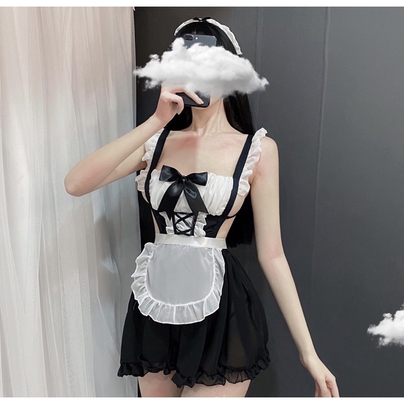 Coslay hầu gái sexy dành cho bạn gái mã S03 bộ ngủ hầu gái quyến rũ