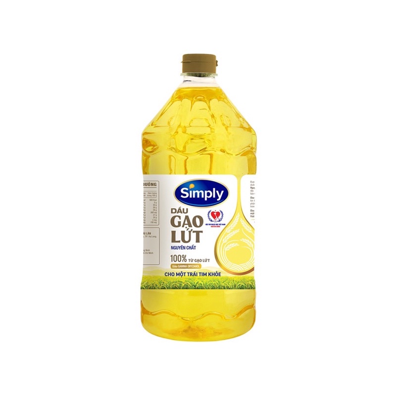 Dầu Gạo Lứt Cao Cấp Simply Can 2L