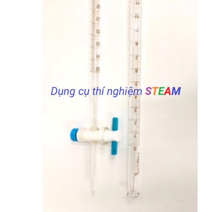 Buret 10, 25, 50ml khóa nhựa hàng chính hãng