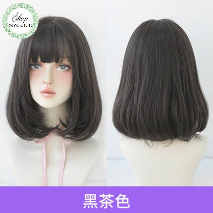 Tóc giả nữ nguyên đầu ngắn ngang vai – tóc bob giả cụp đuôi mái thưa Hot Trend - Cô nàng sư tử