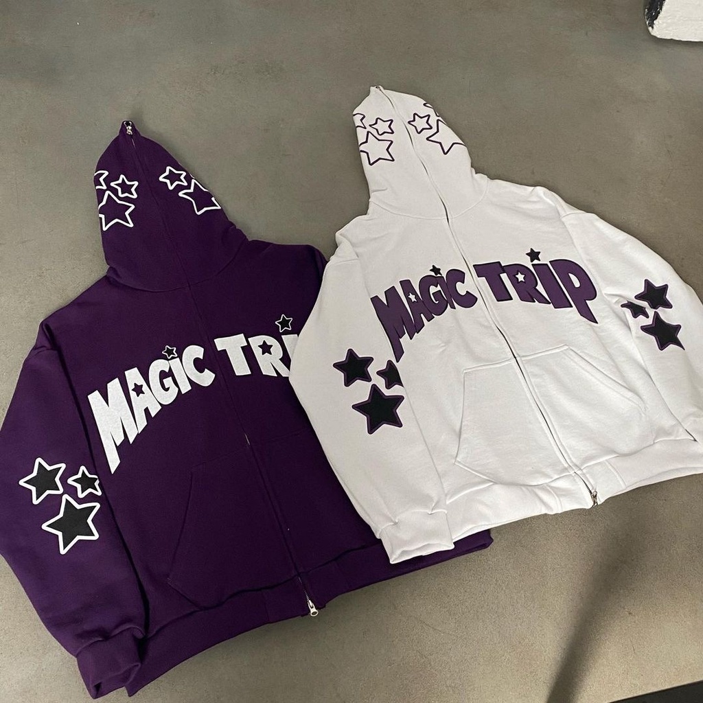 Áo khoác hoodie MMIOT y2k có khóa kéo in chữ phong cách cổ điển thời trang xuân thu cho nam và nữ
