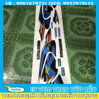 Tem rời wave R 125 chất liệu Candy cao cấp