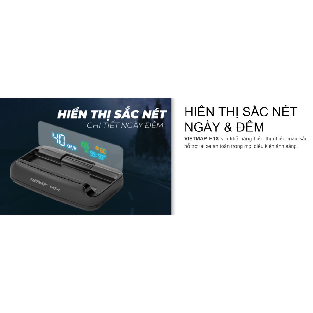 Màn Hình Hiển Thị Thông Tin Vietmap HUD H1X [Miễn Phí Lắp Đặt]