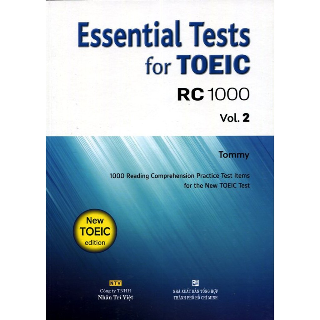 Sách - Essential Test For TOEIC RC 1000 Vol 2 (Không CD) - NTV