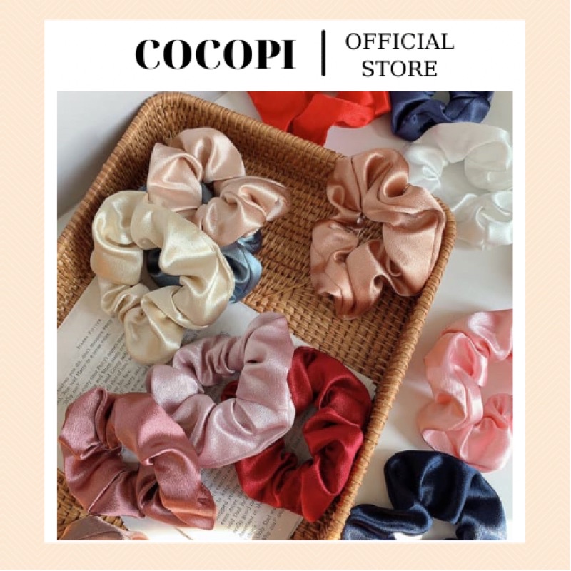 Dây cột tóc vải scrunchies đủ màu sắc Cocopi.accessories