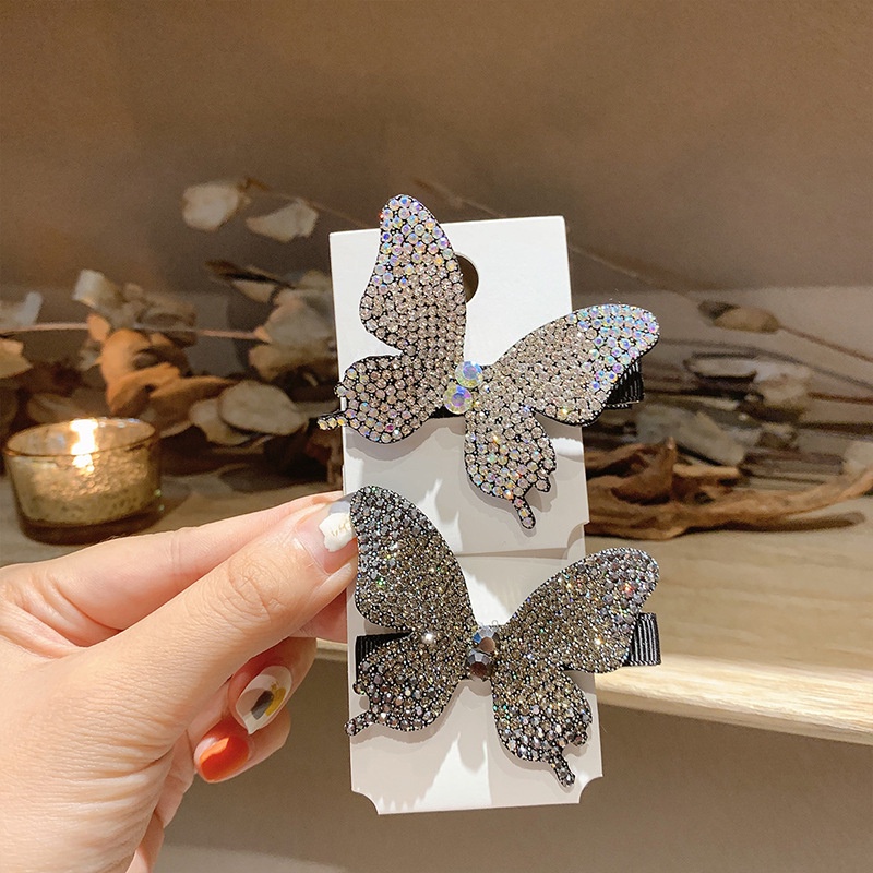 Kẹp tóc mái Hàn Quốc bươm bướm đính đá bling bling TB522