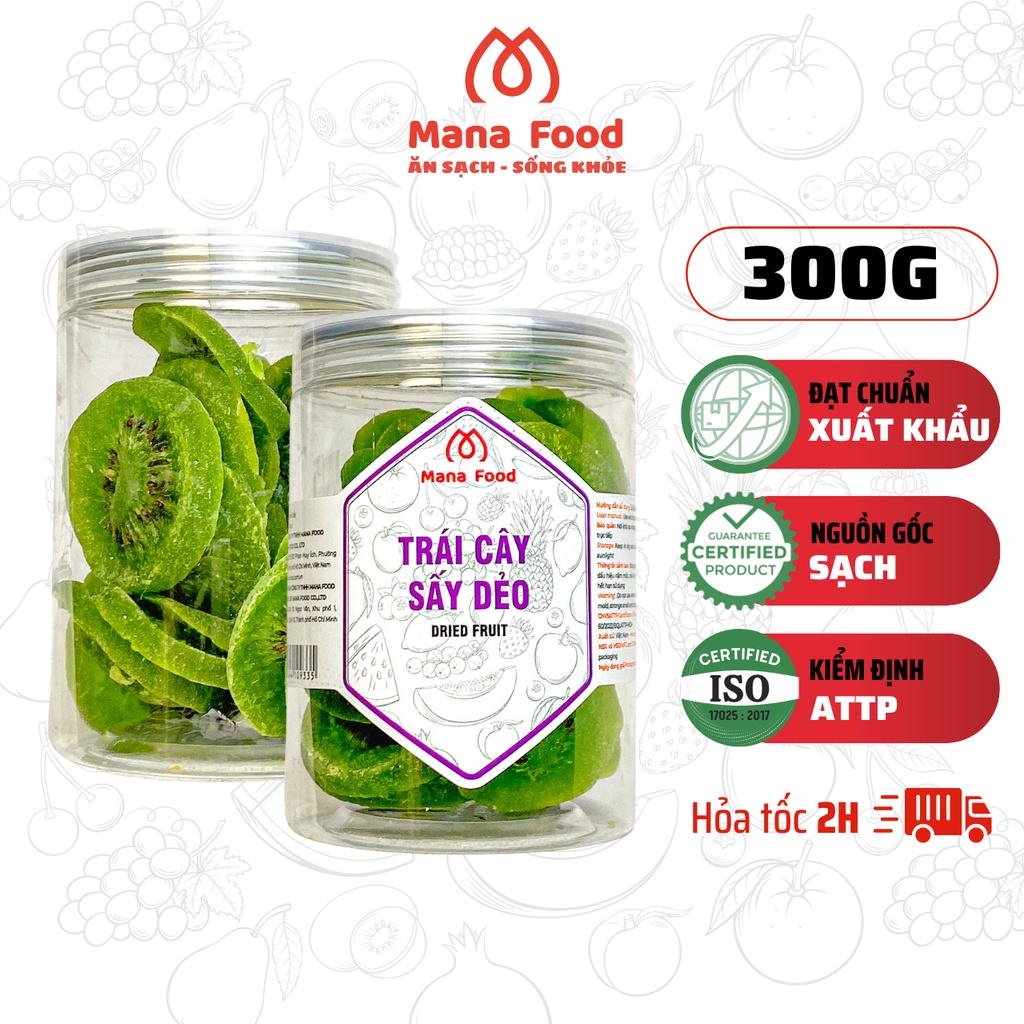 Kiwi Xanh Sấy Dẻo Mana Food 300G