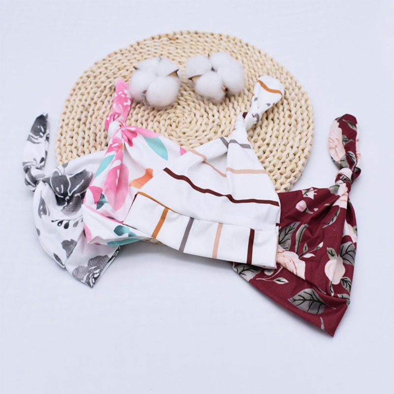 Set Chăn Quấn Và Nón Bằng Cotton Tinh Khiết In Họa Tiết Hoa Dành Cho Em Bé Sơ Sinh