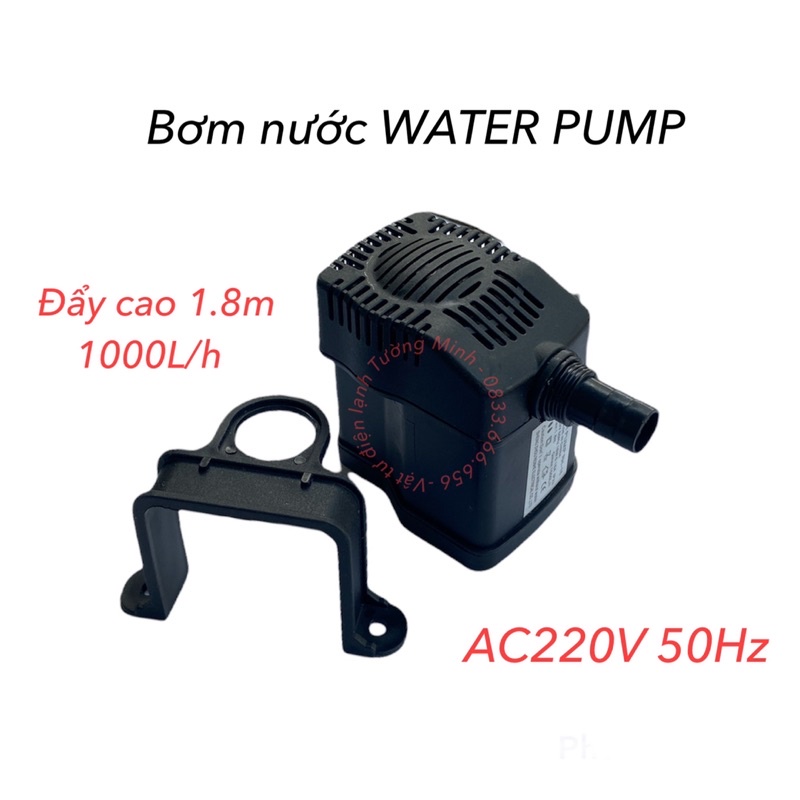 Bơm chìm mini 16w 18w 220V dùng cho quạt điều hoà hơi nước - bể cá thuỷ cảnh