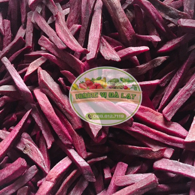 Khoai lang tím sấy giòn không đường 250G - Đặc sản Đà Lạt
