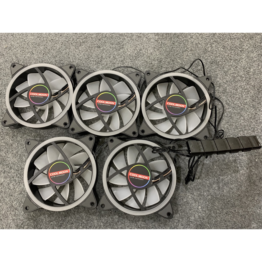 Fan Case 12cm Coolmoon R3 LED, Quạt làm mát, trang trí Case máy tính kích thước 12cmx12cm, Led rất đẹp