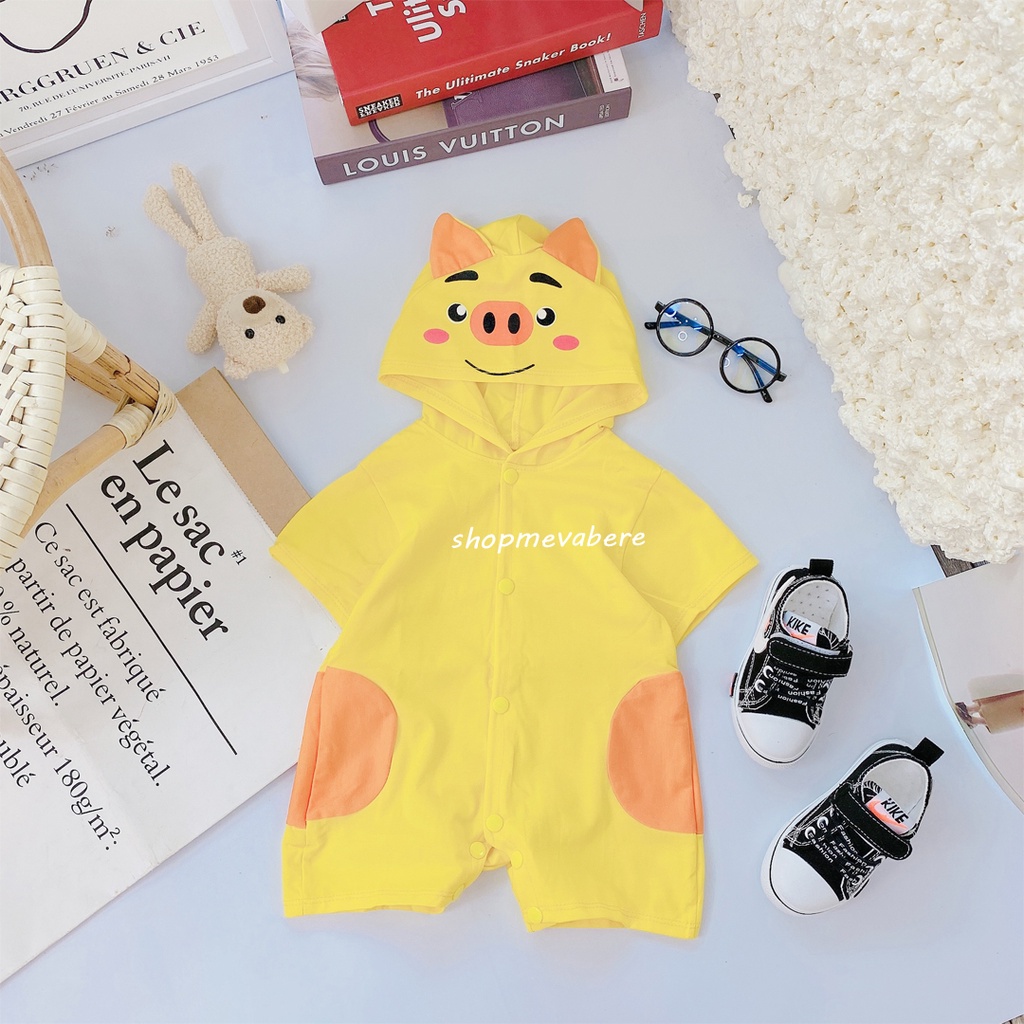 Body đùi có mũ hình ngộ nghĩnh cho bé trai và bé gái sơ sinh 3-14kg, được chọn mẫu - 𝐁𝐃𝟏𝟓