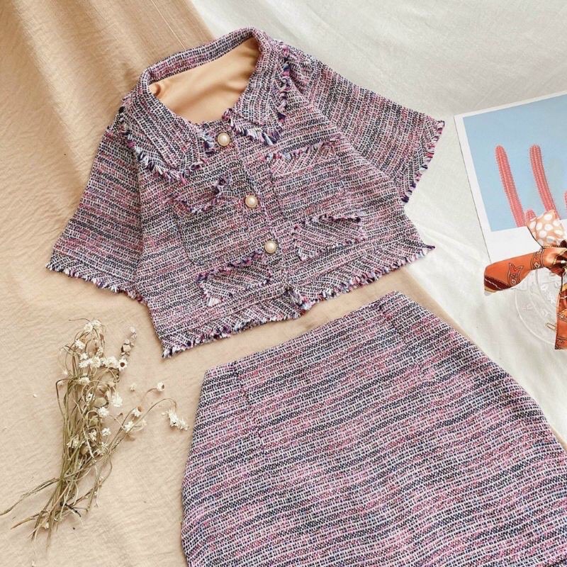 Set bố tím nhạt có lót(sẵn tại shop )