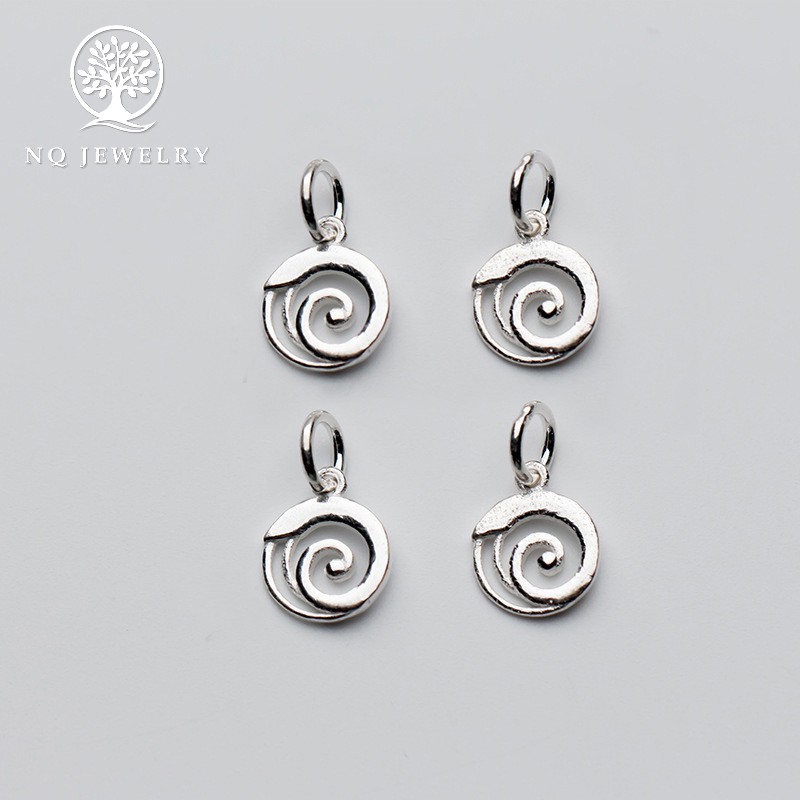 Mặt dây chuyền bạc hình xoắn óc - NQ Jewelry