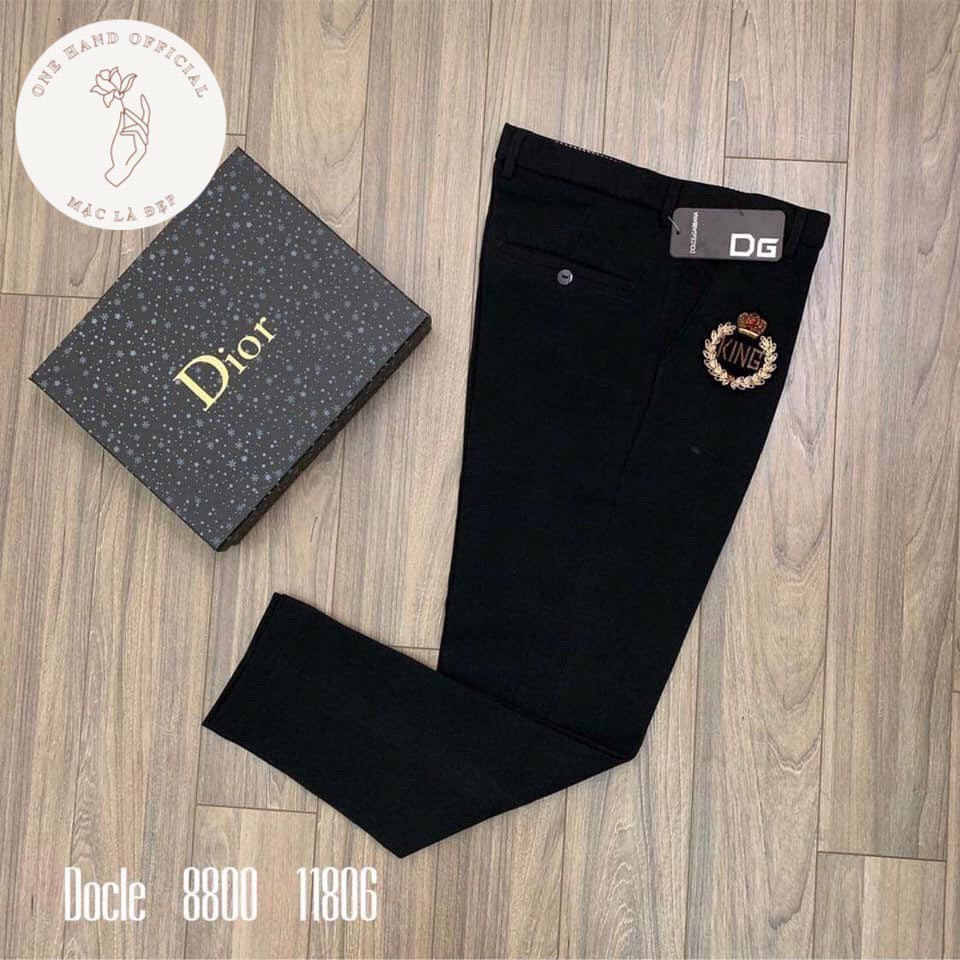Quần Vải Nam  1𝖍𝖆𝖓𝖉 Quần Âu Thêu Họa Tiết Logo King Ôm Ống Bó Hàn Quốc - Mặc Là Đẹp - Mã LGKING87