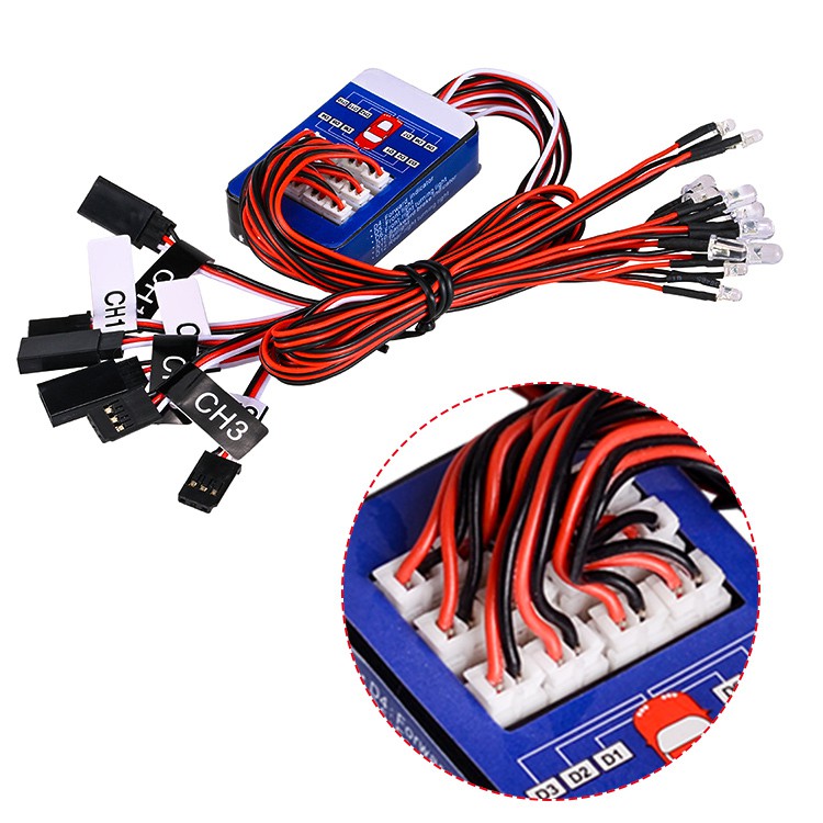TAMIYA Hệ Thống Đèn LED 12 Bóng Cho Xe Hơi Điều Khiển Từ Xa 1 / 10