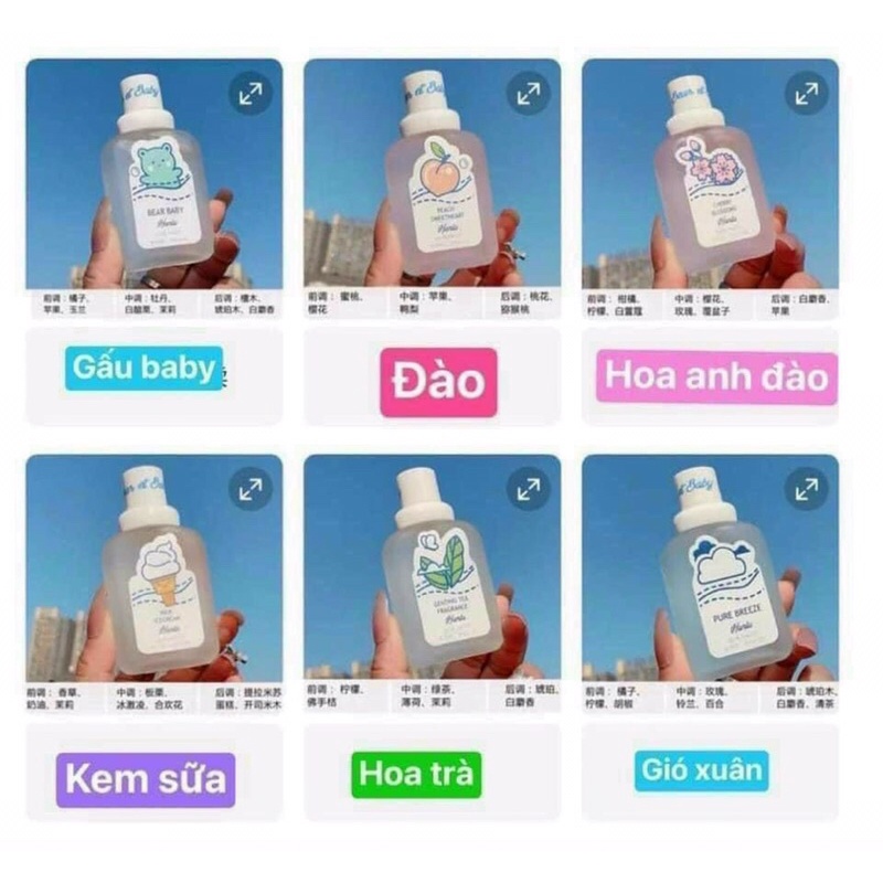 Nước hoa hanlu- xịt thơm body Hanlu và xịt thơm quần áo chai 50ml