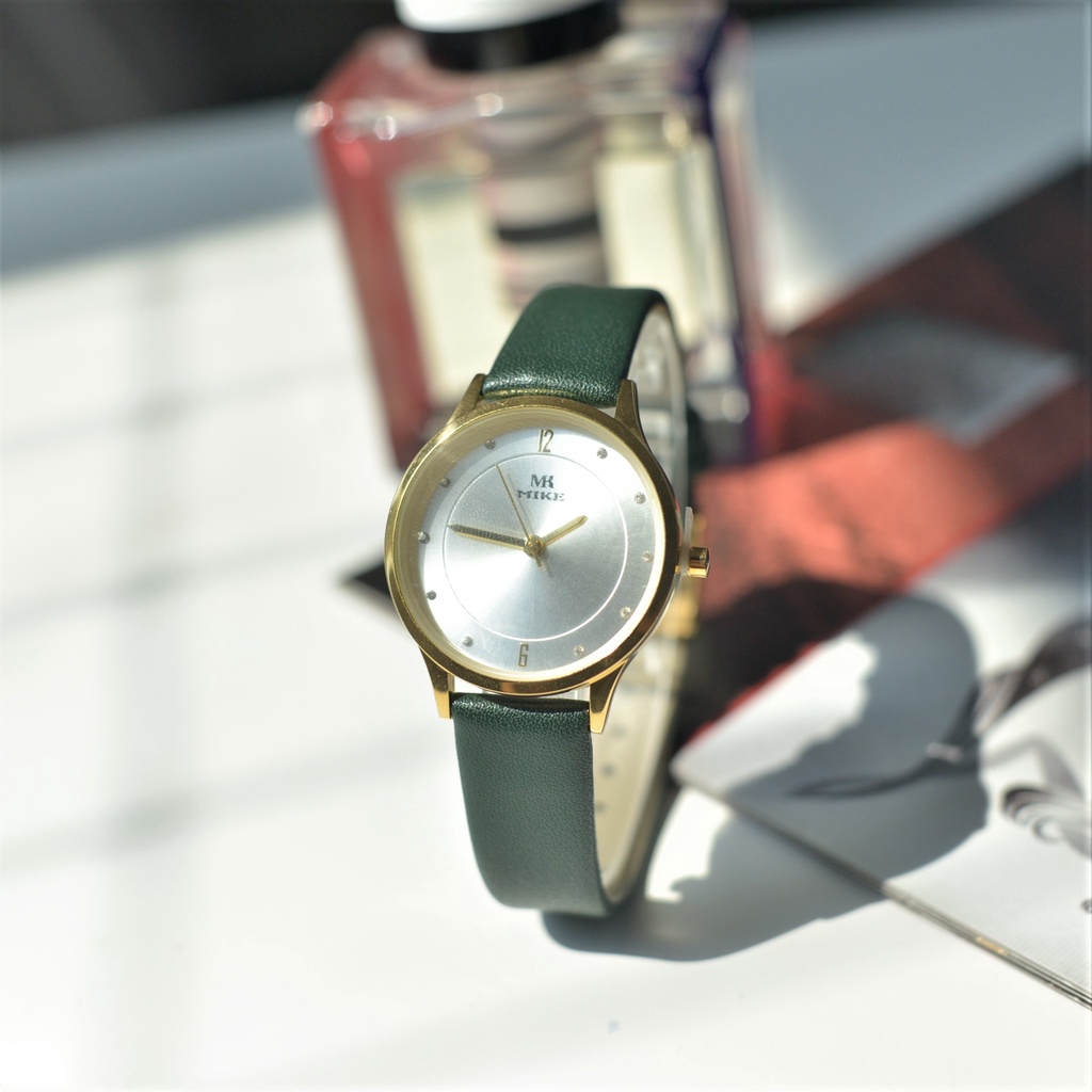 Đồng hồ nữ dây da Mike 8278 mặt tròn chính hãng, chống nước bảo hành 12 tháng
