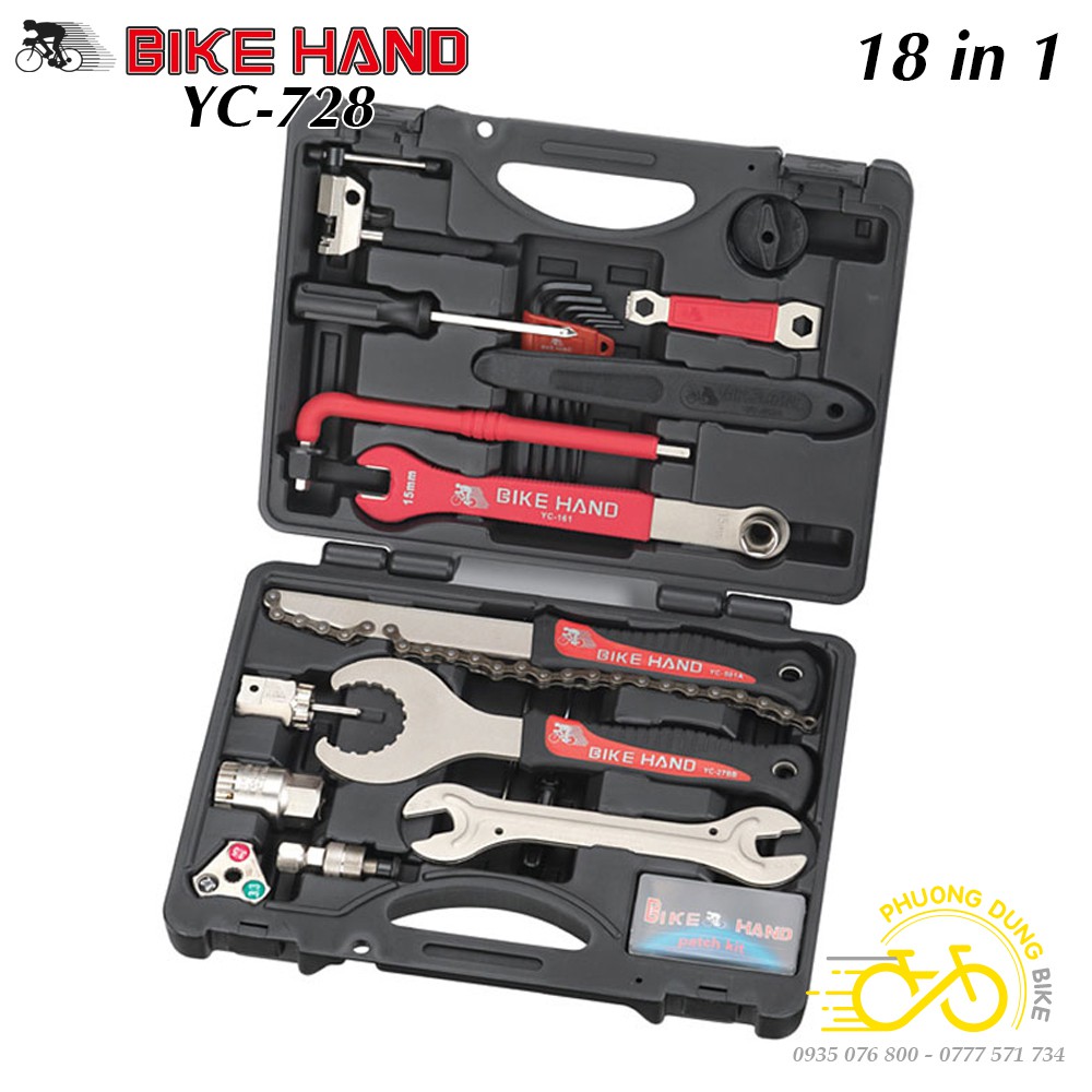 Bộ dụng cụ sửa chữa xe đạp BIKE HAND YC-728 18 món