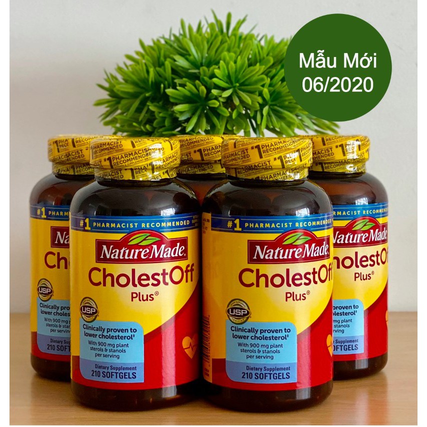 Viên Giảm Cholesterol Trong Máu Nature Made CholestOff Plus 210 viên