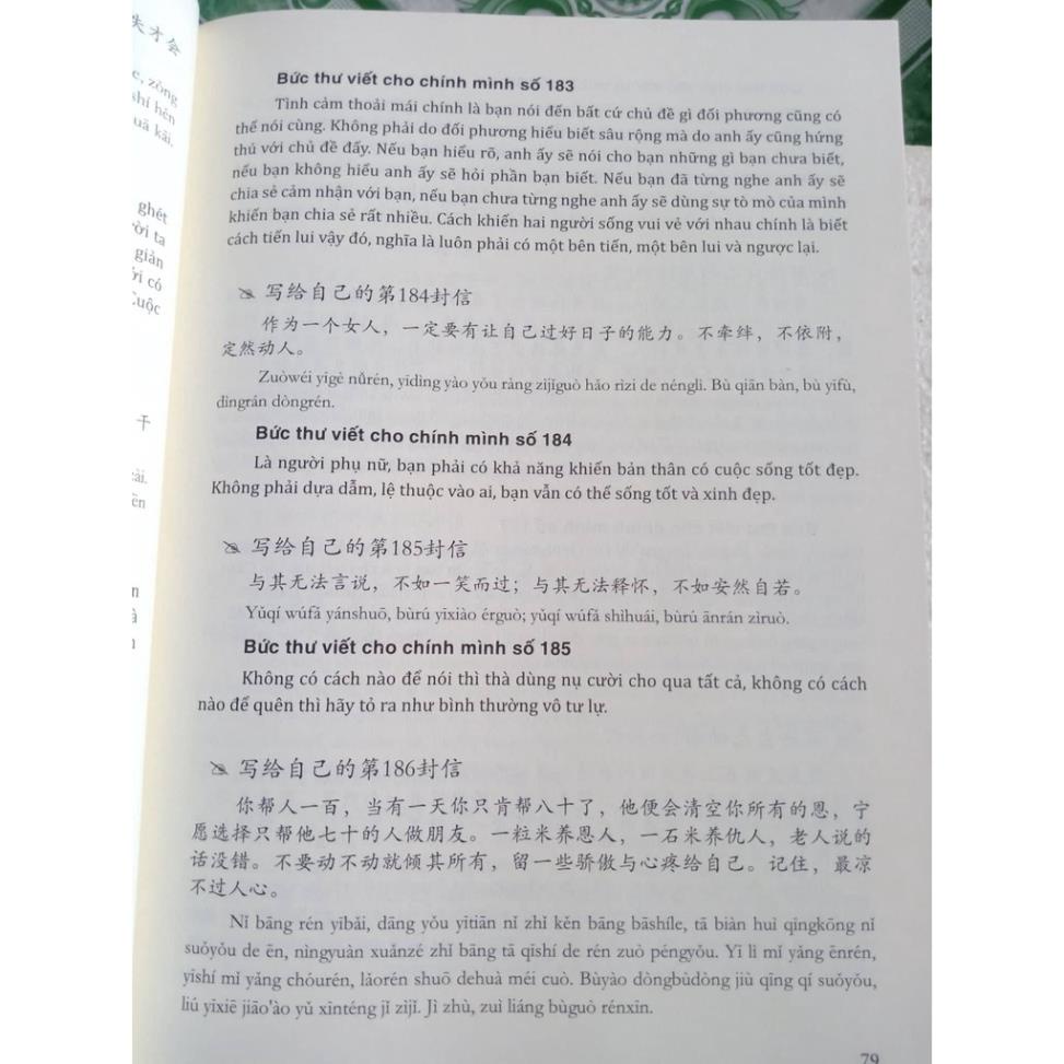 Sách - 999 bức thư viết cho chính bạn song ngữ Trung việt có phiên âm có mp3 nghe+DVD tài liệu