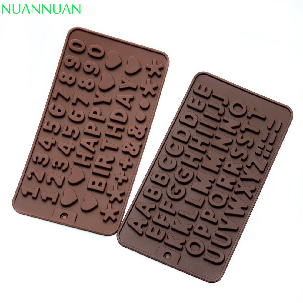 Khuôn làm chocolate hình chữ cái và số