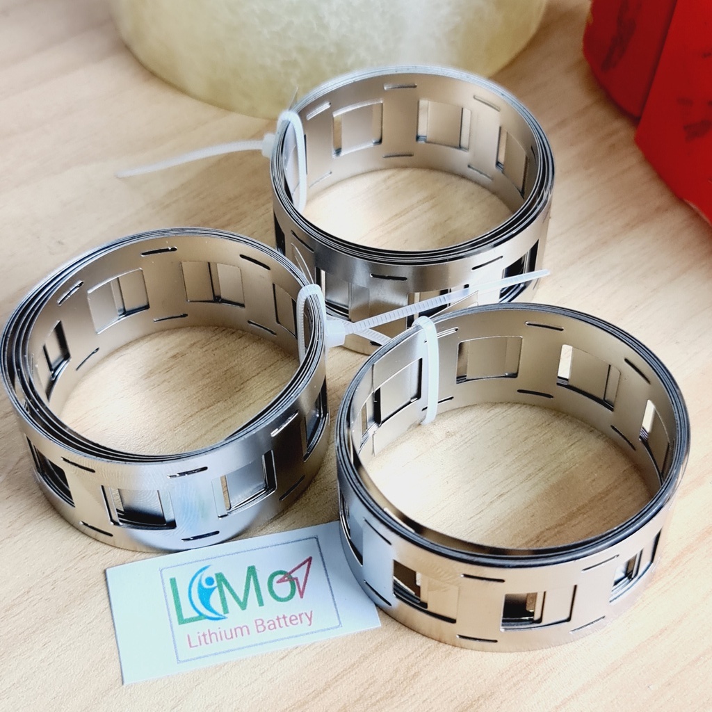 1 Mét - Kẽm đôi hàn cell pin loại dày tốt đóng cell 18650, 26650.. Thép hàn, Kẽm hàn cell mạ niken 0.2x10mm - LIMO
