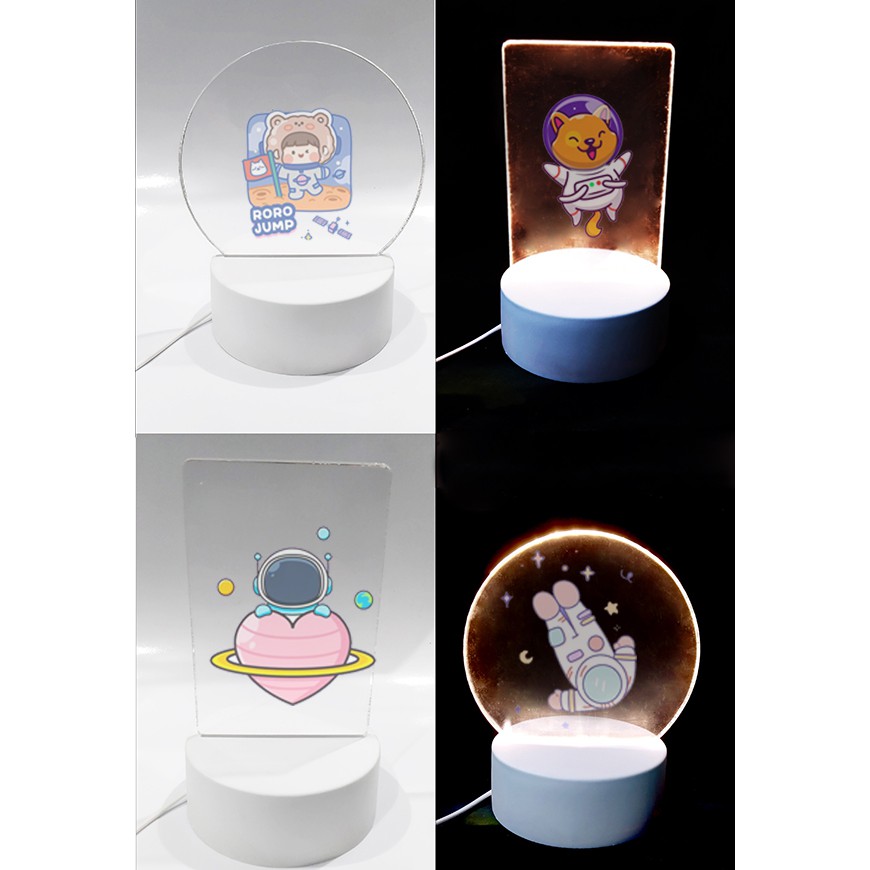 Đèn Led 3D phi hành gia DLI38 Đèn Ngủ 3D Sáng Tạo cute dễ thương