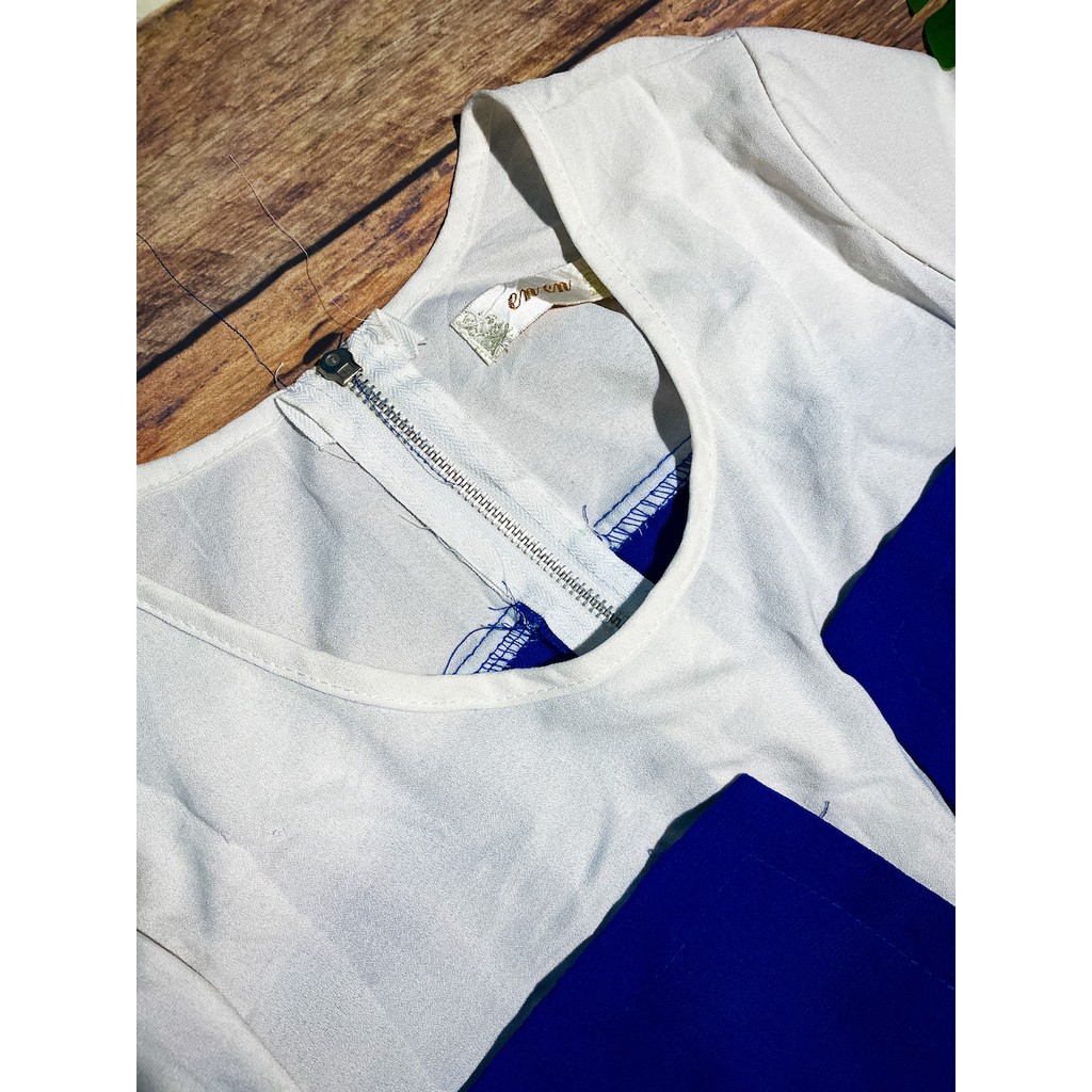 Jumpsuit Xanh trắng
