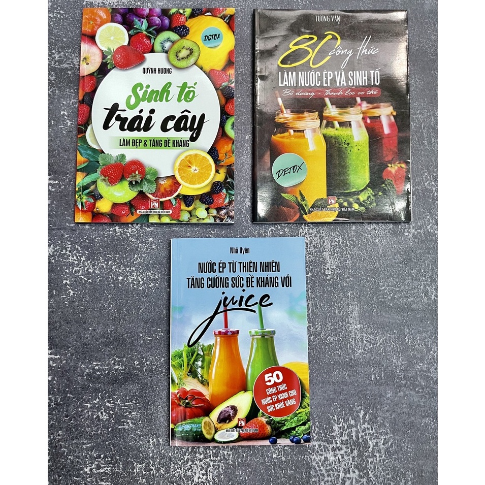 Sách - Box set 3 Quyển - 80 Công Thức Làm Nước Ép - Nước Ép Từ Thiên Nhiên - Sinh Tố Trái Cây