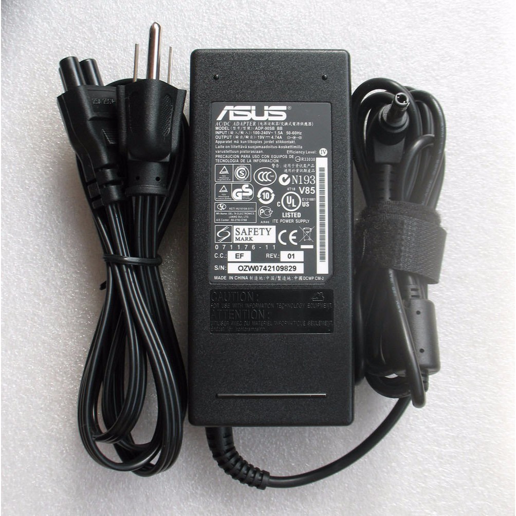 (ADAPTER) SẠC LAPTOP ASUS 19V-4.74A (90W) (Đầu thường) kích thước đầu ghim (5.5 x 2.5 mm)