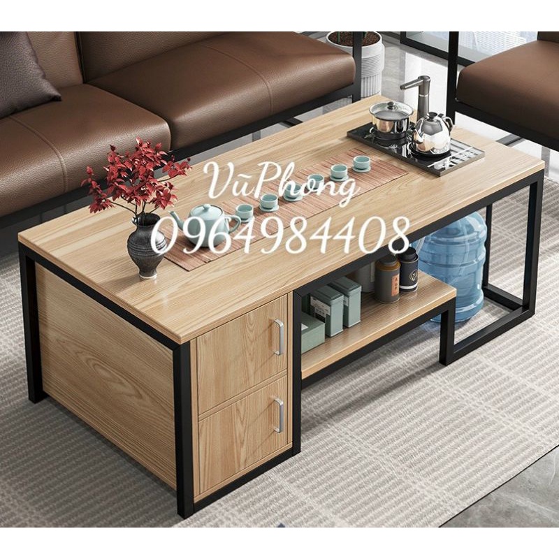 bàn trà sofa gỗ mdf phủ melamine