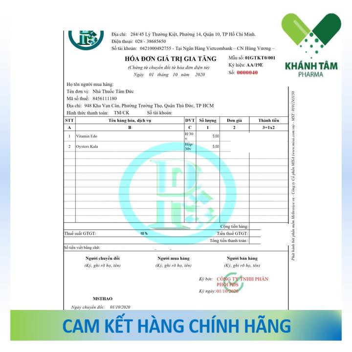 Vitamin EDO (Hộp 30 viên) - Vitamin E đỏ, Enat 400IU _Khánh Tâm