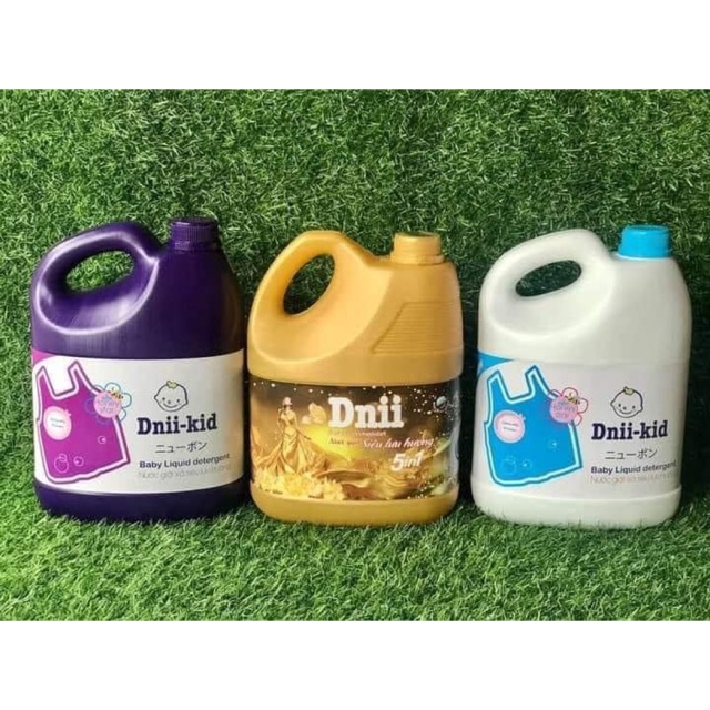Nước Giặt Xả Dnii-Kid, An Toàn Cho Da Trẻ Nhỏ, Can 3600ML Siêu Thơm,Siêu Tiết Kiệm, Giao Màu Ngẫu Nhiên