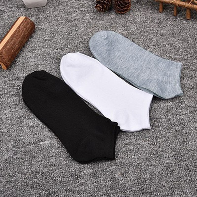 Tất Vớ Nam Nữ Cotton Trơn Cổ Ngắn Hàn Quốc - Tất Vớ Cổ Thấp Set 3 Màu Cực kute