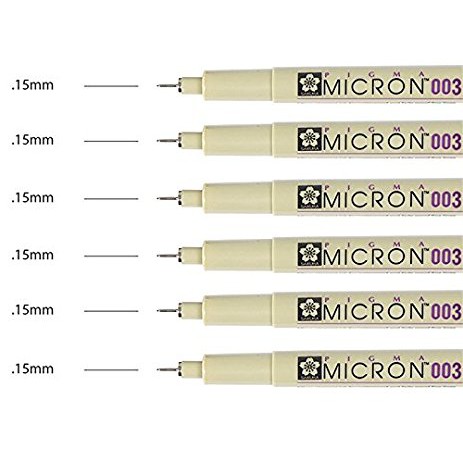 FULL Bộ Bút kim vẽ kỹ thuật PIGMA MICRON (003, 005, 01, 02, 03, 04, 05, 08)-Dụng cụ vẽ Tâm Tâm