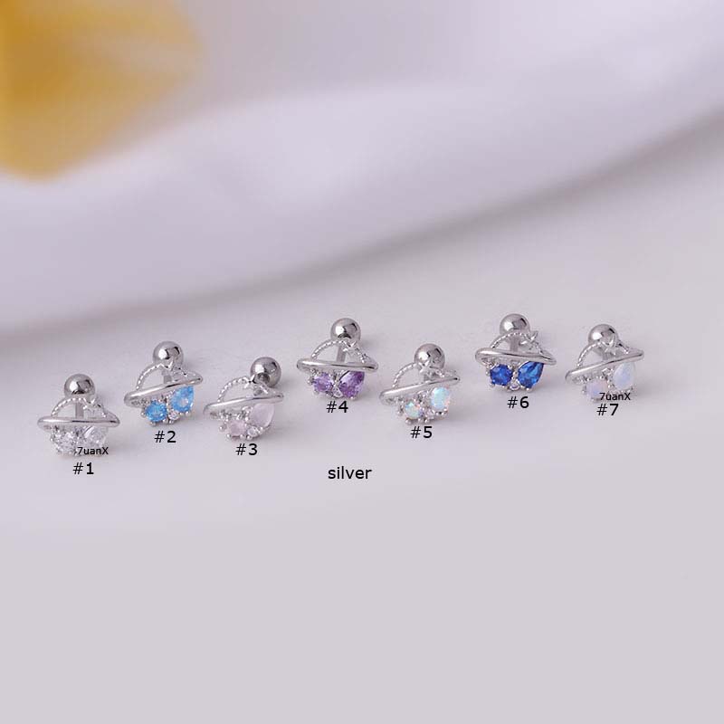 1 Khuyên Tai Kim Loại Hình Hành Tinh Thời Trang