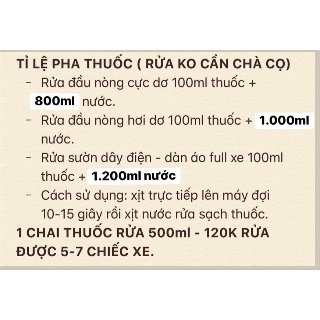 Dung dịch tẩy rửa đầu bò lốc máy không chạm pt Loại cao cấp màu đỏ , dung dịch tẩy rửa xe máy pt