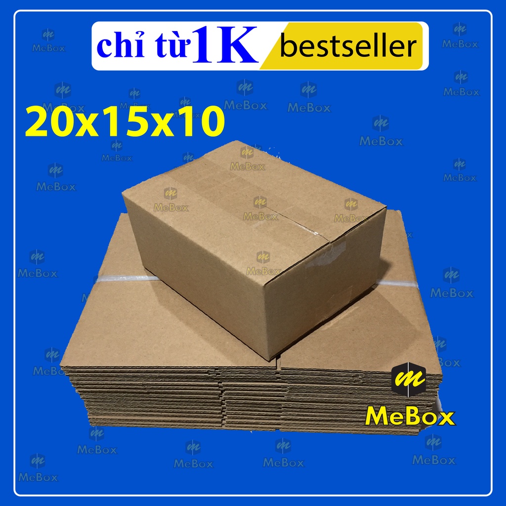 hộp giấy gói hàng 20x15x10 bộ 50 xả kho