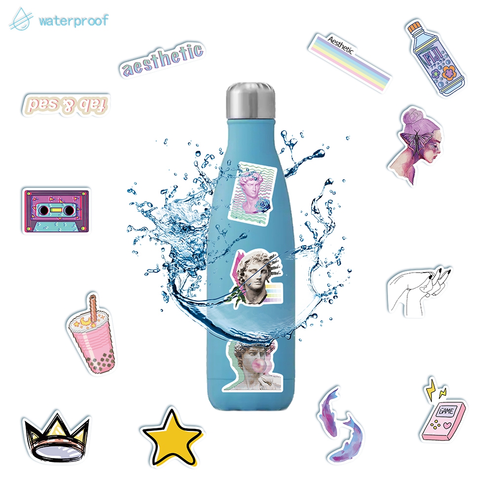 Bộ 50 Nhãn Dán Chống Thấm Nước Trang Trí Đa Dụng | BigBuy360 - bigbuy360.vn