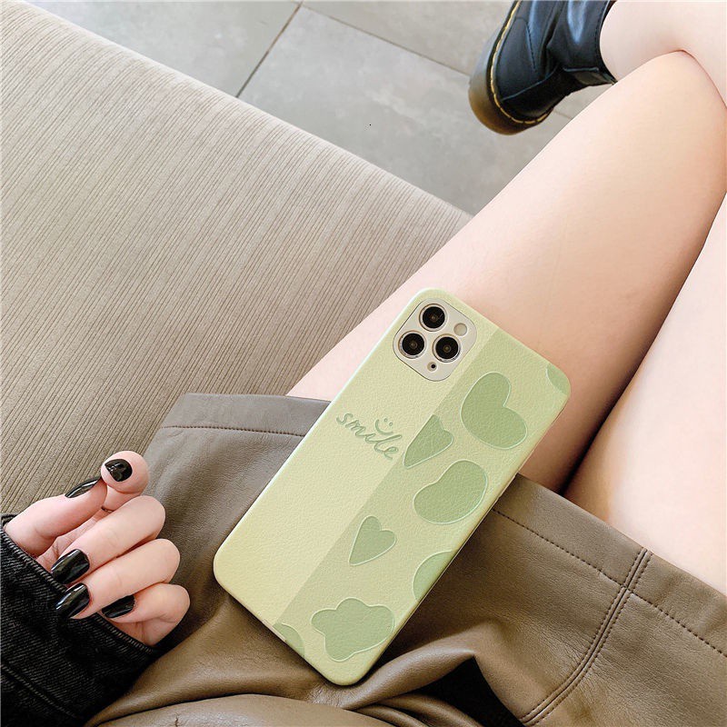 Ốp điện thoại silicon in chữ Smile thích hợp cho IPhone 7 8Plus SE X XS XR XSMAX 11 11pro 11promax 12 12promax Mini