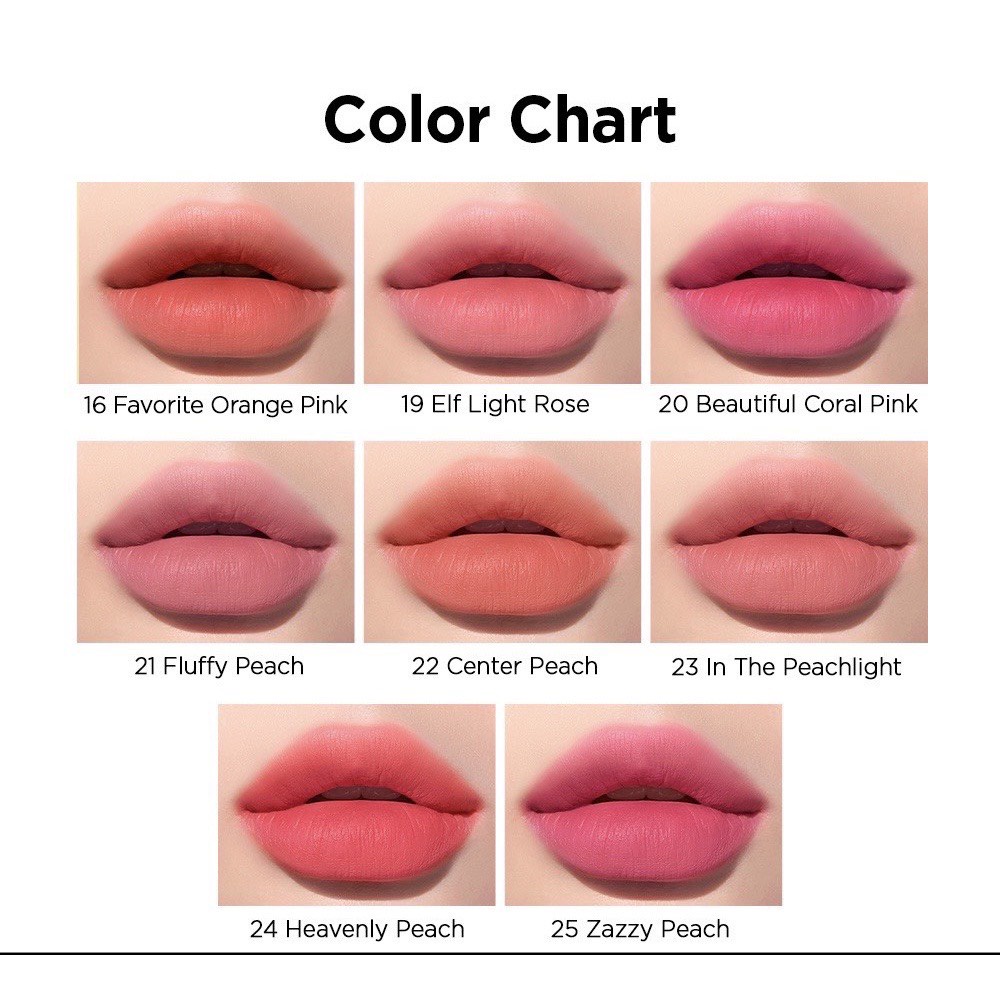 SON TINT PERIPERA INK AIRY VELVET TINT #06,1,2,3,4,7,8,14,15,19,20