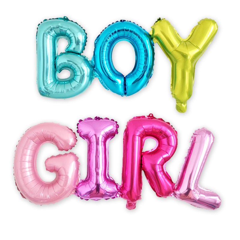 Bóng chữ GIRL tông màu hồng tím pastel trang trí sinh nhật party - Kem Shop K