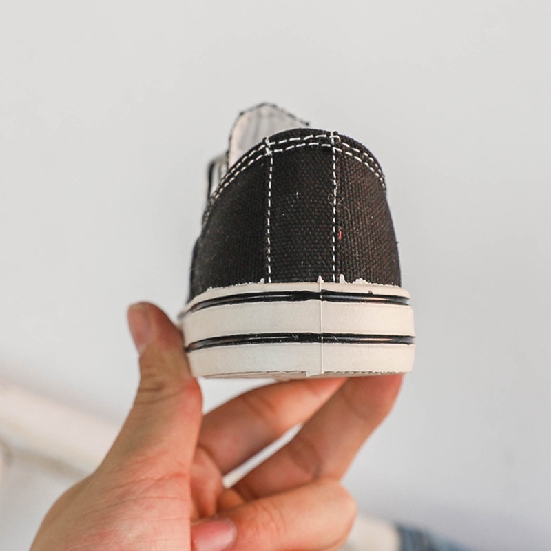 Giày canvas phong cách Hàn Quốc cổ thấp dành cho bé